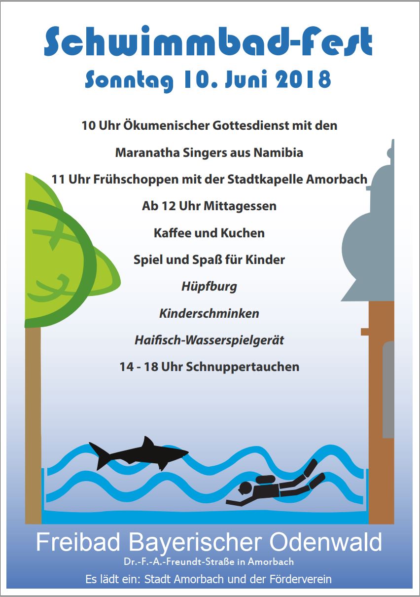 Festplakat Schwimmbadfest